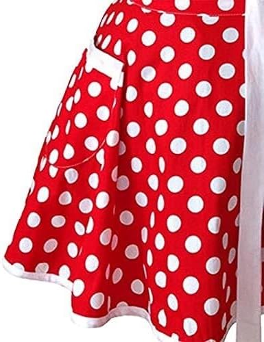 Chef Aprons for Men Women with ，Aprons With Pockets Red Kitchen Aprons Woman Cotton Polka Dot Cooking Apron Dress Apron