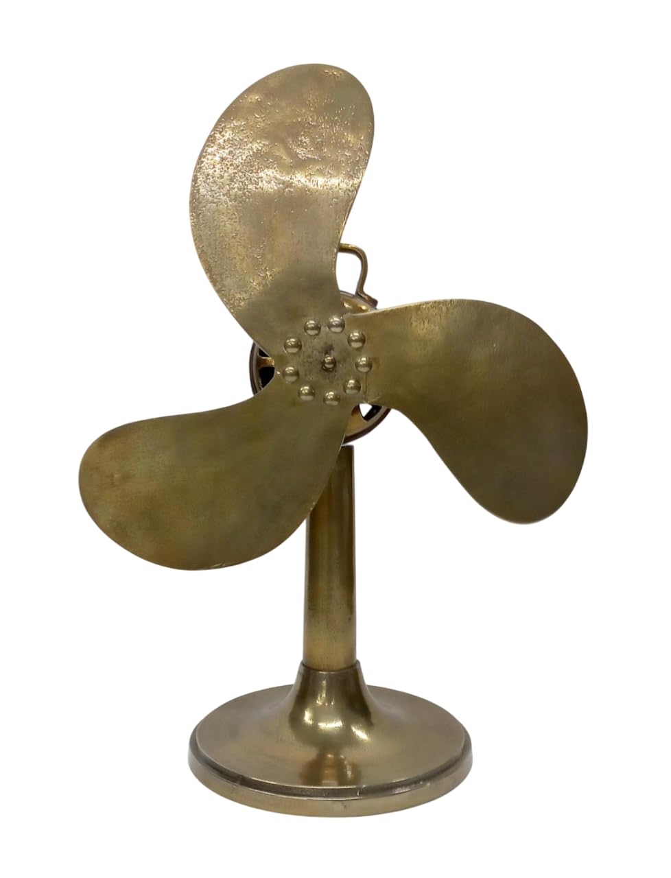 Decorative Artistic Table Fan Pure Aluminium Finish Antique for use in Living Rooms, Offices, bedrooms, or as a Thoughtful Gift for Home décor Lovers. 52 Hight-image-7