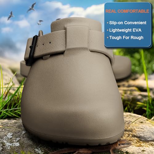 Image of KEMISANT Women Clogs,Comfortable Mules Sandals Slippers Nurse Garden Shoes Unisex for Men Cushioned Support