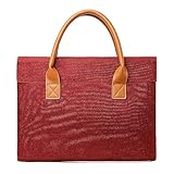 JXXUIRUIEEN Herrenhandtasche, Aktentasche, Business-Dokumententasche für den Transport von Papierdateien(Red,38x29x4cm)