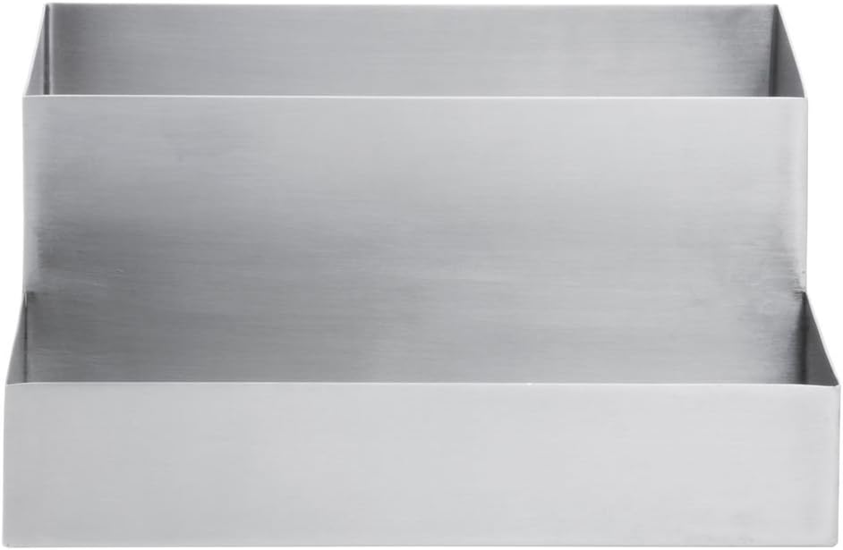 HUBERT Condiment Holder Stainless Steel 2-Tier - 9 3/4"L x 8"W x 4 1/2"H