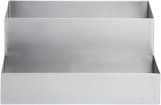 HUBERT Condiment Holder Stainless Steel 2-Tier - 9 3/4"L x 8"W x 4 1/2"H