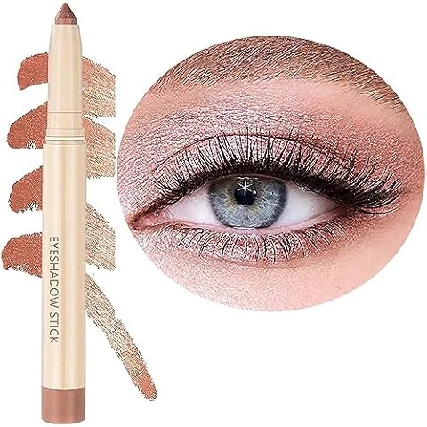 SAUBZEAN Rose Gold Eyeshadow Pencil Makeup, Waterproof Hypoallergenic Long Lasting Crayon, Highlighter Matte Cream Eye Shadow Stick, Glitter Primer Palette Shimmer Eyeliner Pen Cover