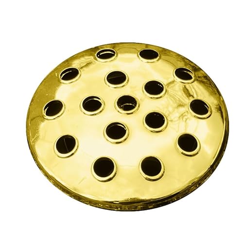 1Buy UK Replacement Lid for Vase Memorial Grave Vases Holds Fresh & Artificial Flowers Pot Lids + Choose from Black Gold Silver (Gold)