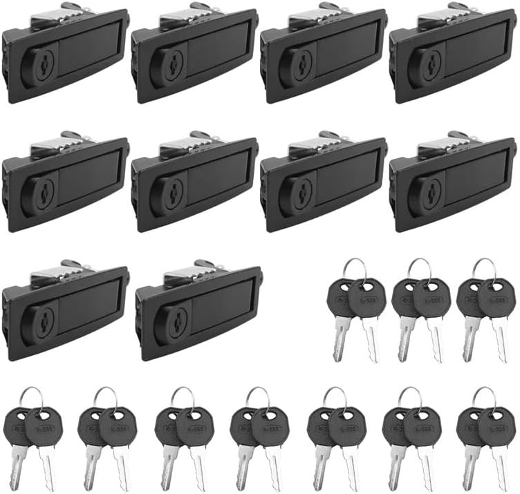 10PCS Compression Latch Flush Lever Latch Lock Adjustable Lever Hand Lock Latches Thickness:1-5Mm for Marine Car RV Door