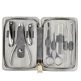 Maniküre Set Nagelknipser Werkzeugset Maniküre Professionelles Set 8-teiliges Set Hand- und Fußmaniküre Werkzeugset Ohrwerkzeug Augenbrauenschere Nagelfeile Augenbrauenpinzette(Spritzschutz)…