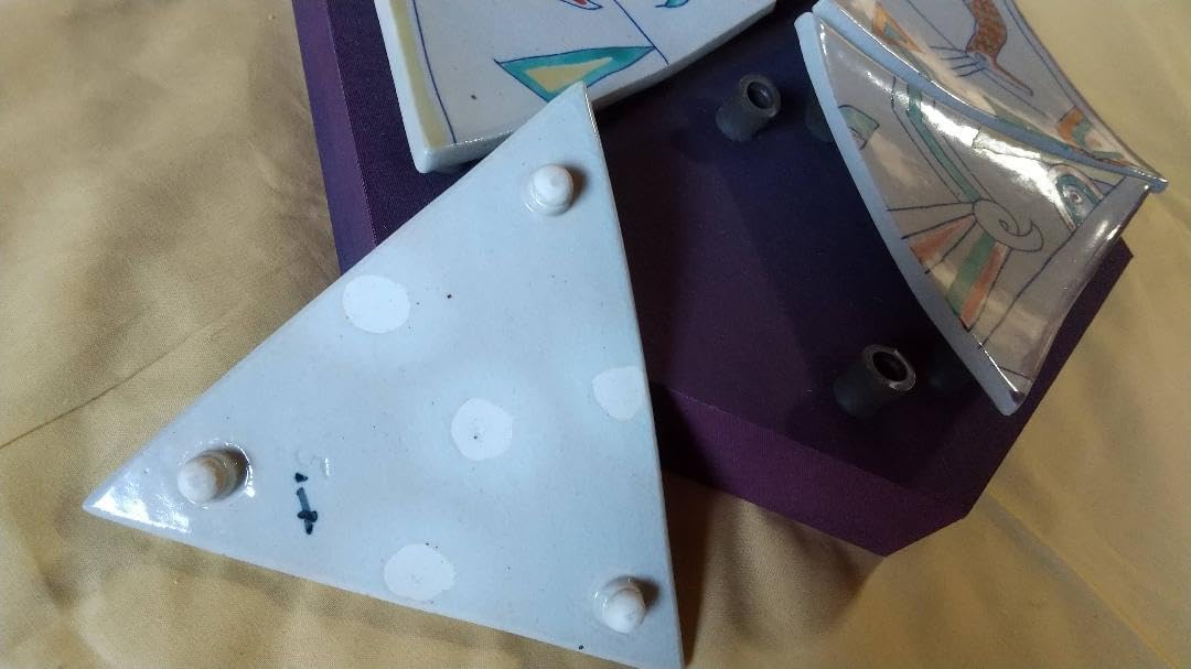 ◆１点もの◆三角皿６枚セット　六角形額仕立て ◇1点もの◇三角皿6枚セット 六角形額仕立て ギフトに