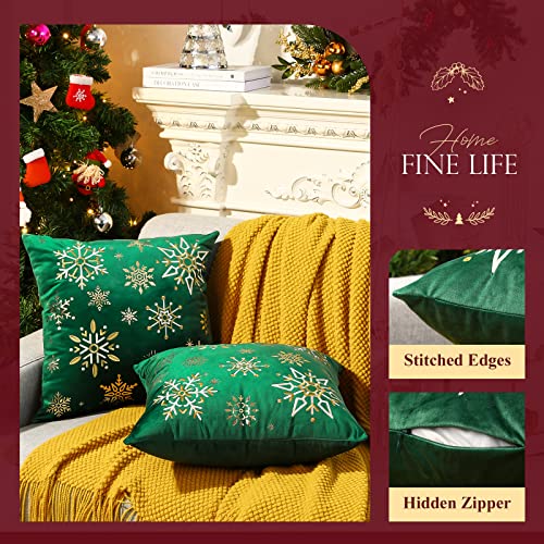 Lewondrchristmasthrowpillowcoverssnowflakeembroideryhotstampingpatternpillowcaseshomexmasdecorativecushioncoverssoftforsofabedchair2packdarkgreen  Urban Country Home Decor Lewondr christmas throw pillow covers snowflake embroidery hot stamping pattern pillowcases home xmas decorative cushion covers soft for sofa bed chair 2 pack dark green  urban country home decor