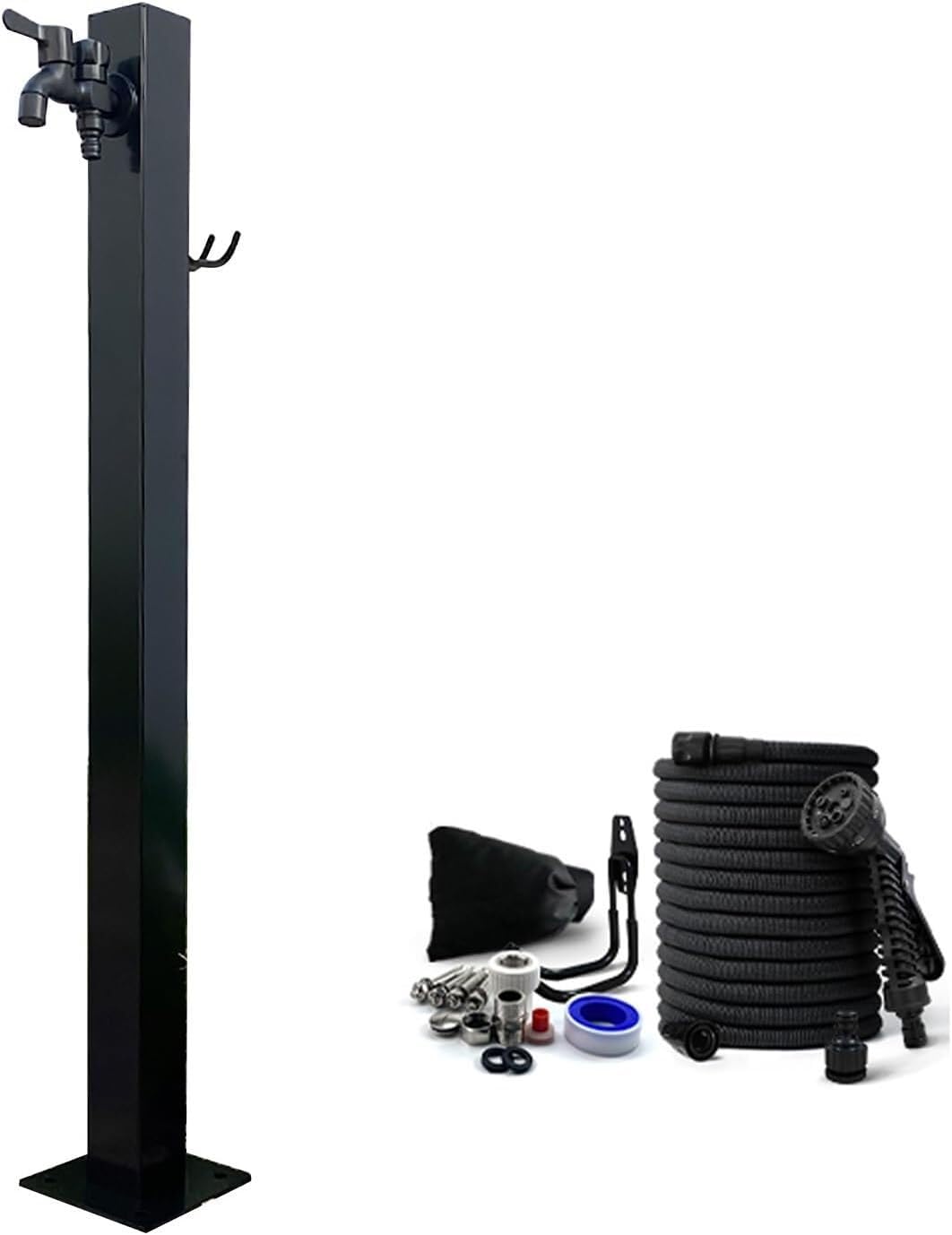 Epano One Color Lxxw Outdoor Faucet Water Column Freestanding Garden Hose Stand With Faucet - Stainless Steel Outdoor Water Column Floor Mounted Tap