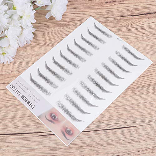 Uonlytech 2 peças de tatuagem de sobrancelha para maquiagem, tatuagem de sobrancelha artificial, tat