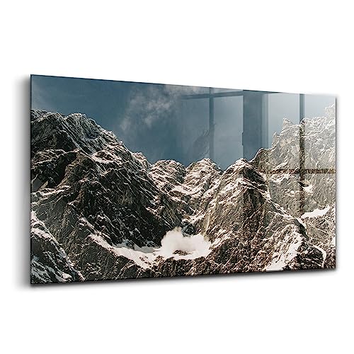 Peinture sur verre acrylique coloré Watzmann Berchtesgadener tableau moderne 100x50cm