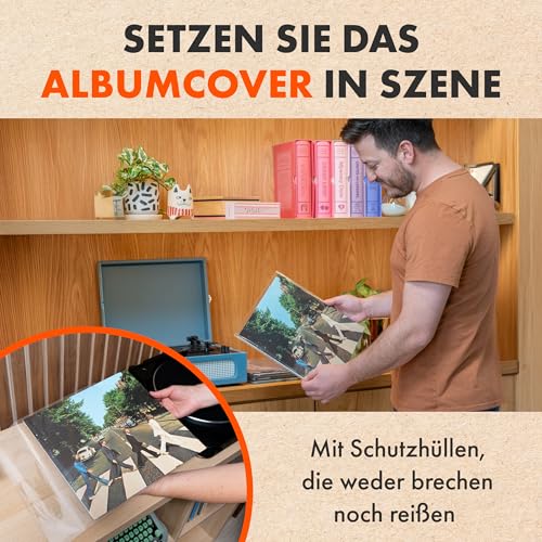 100x 12” Standard Vinyl LP Schallplatten Hüllen | Crystal Superklares Polypropylen Hüllen | Passen Für Single Doppel- Und Dreifachalben Und Lps | Säurefreie Plastikschutzhüllen