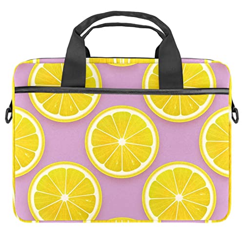 Sacoche à bandoulière pour ordinateur portable 13 13.3 14.5 pouces motif floral et citron