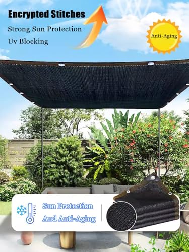 Outdoor Sun Shade Sail 97% UV Block for Patio, Garden, Greenhouse, Pergola, Lawn, and Chicken Coop - Easy to Hang Shade Cloth (19.7 x 49.2 FT) - Image 5