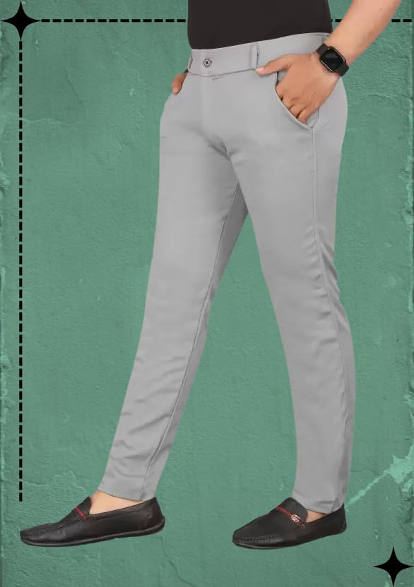 Image of Men's Slim Fit Casual Chinos Pants Stretch Cotton Trousers with Flat Front, Comfortable Everyday TS K043 Parent