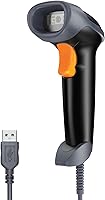 Vista 10 de Eyoyo EYH2 - Escáner de código de barras USB 2D portátil, escáner automático de código QR con cable PDF417, lector de código de barras de matriz