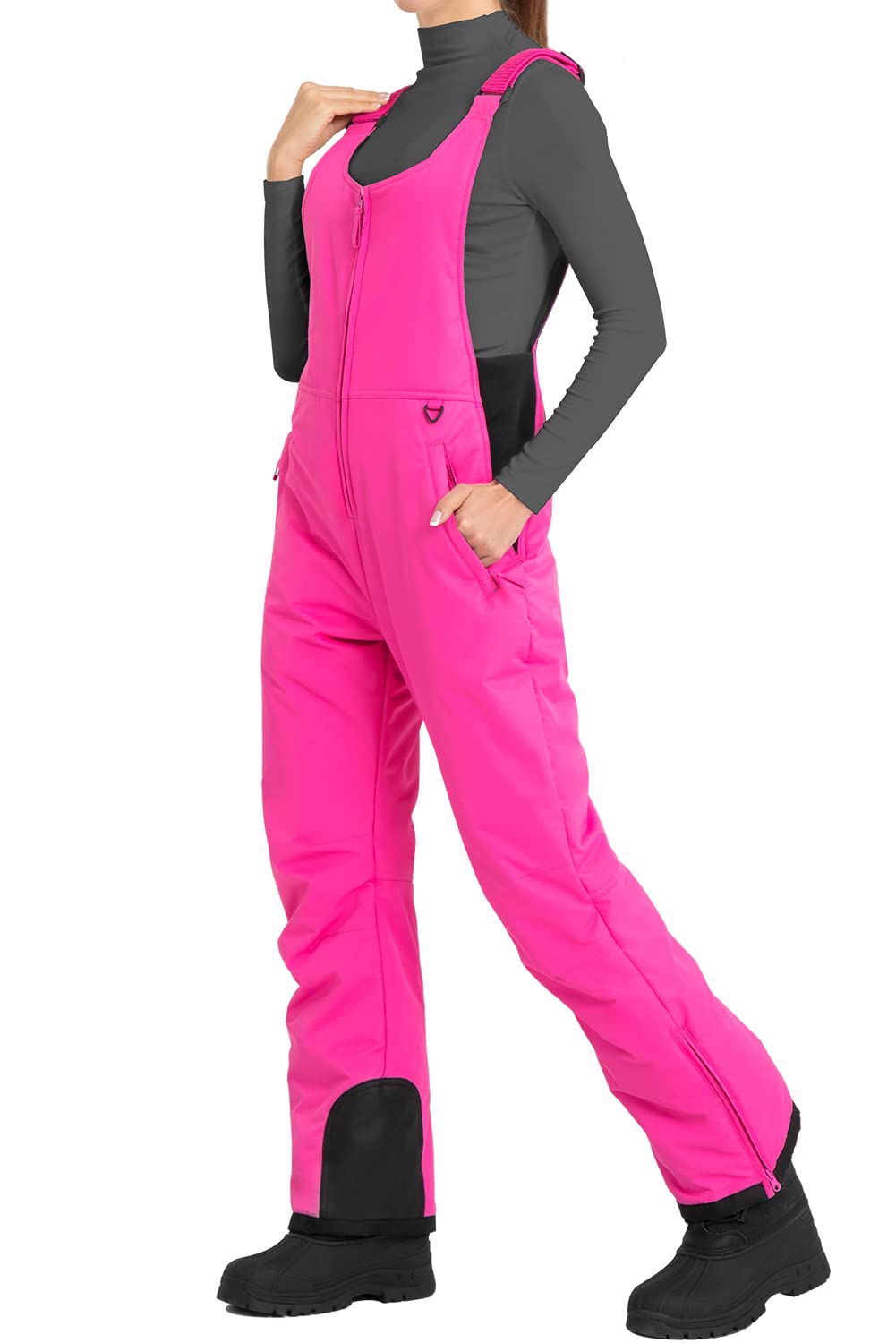 Sportneer Pantalon Nieve Mujer Pantalon Esquí Mujer Impermeables Ropa Nieve Mujer Térmicos Pantalon Montaña Monos para Exteriores Snowboard Invierno Calentar Pantalones con Peto Trekking Softshell