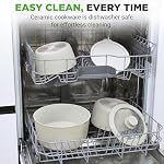 NutriChef 18-Piece Ceramic Cookware Set with Detachable Handles, Space-Saving Nonstick Pots, Pans & Lids, Oven-Safe Bowls, Stackable Storage, Includes Cooking Utensils & Accessories (Green) - Image 6