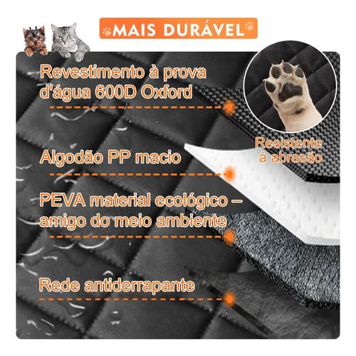 Capa Impermeável para Proteção Completa dos Bancos do Carro – Ideal para Pets, Resistente a Águas e