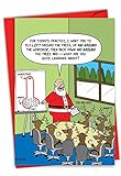 1627 'Reindeer Around the Tree' - Funny Merry Christmas Greeting Card with 5