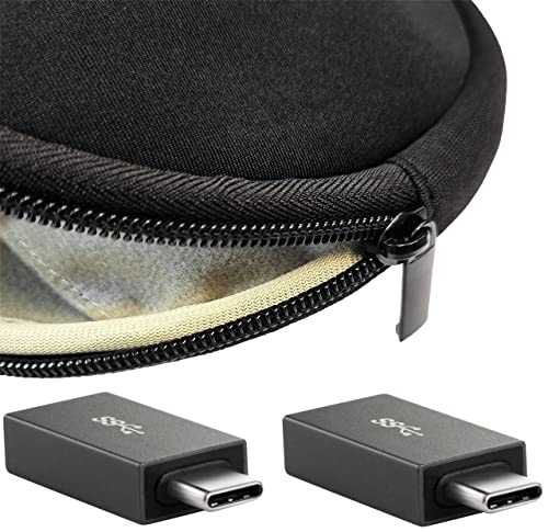 GEQUDIO USB-C auf USB (groß) Adapter (2 Stück) inklusive Tasche für sicheren Transport, USB 3.0 SuperSpeed, kompatibel mit MacBook und Notebooks Cover
