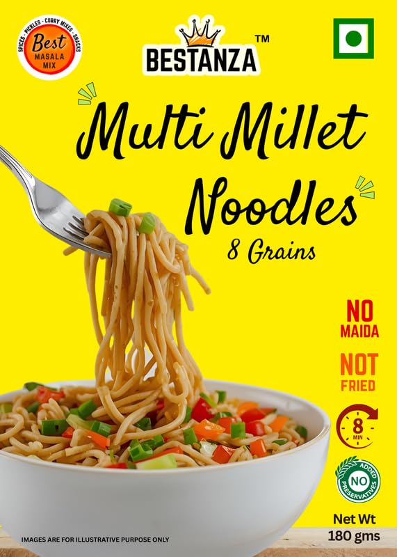 BESTANZA - Best Masala Mix - Multi Millet Noodles, 180g | No-Maida