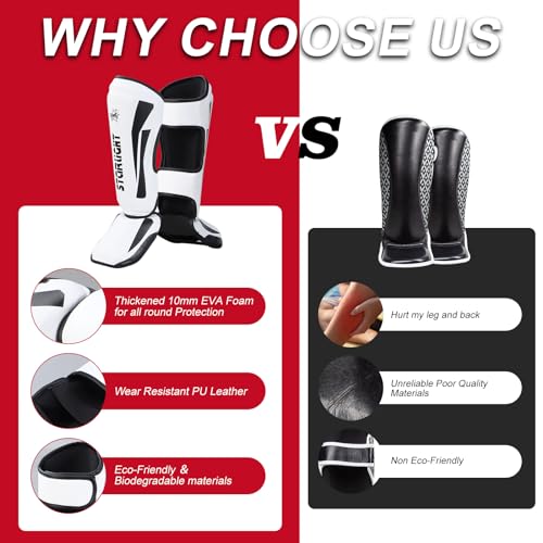 image for Valchiria MMA Martial Arts Shin Guards – Padded, Adjustable Muay Tha