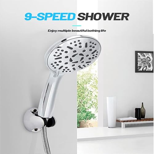 Miniatura 5 de WSKDHD 12 Cm 9 Spray Modes Setting Universal Adjustable Shower Head High-Pressure Water Saving Massage ShowerHead Bathroom