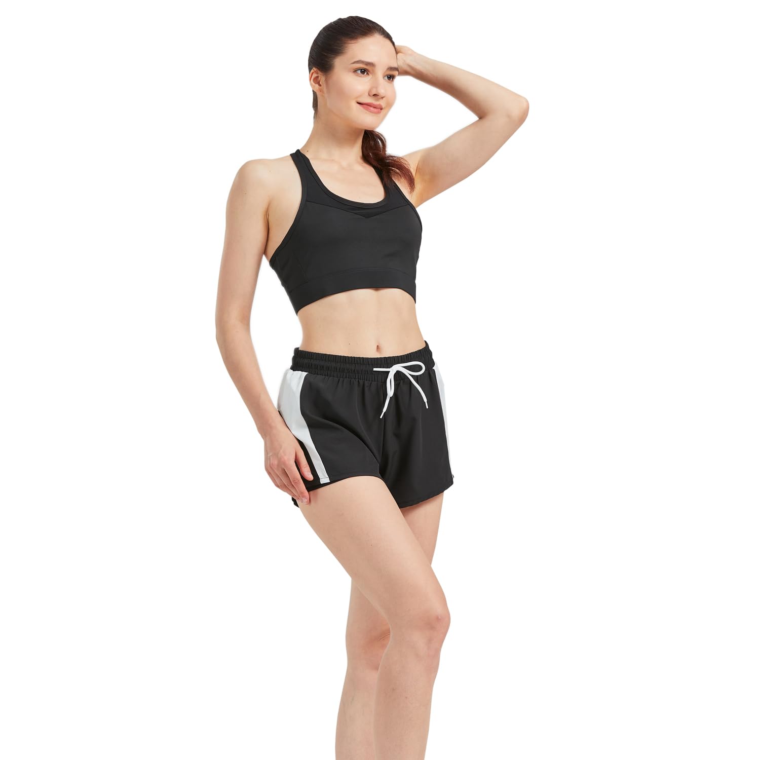 Set da allenamento da donna, per yoga, corsa, atletica, palestra, esercizi, abbigliamento sportivo, tuta, 5 pezzi