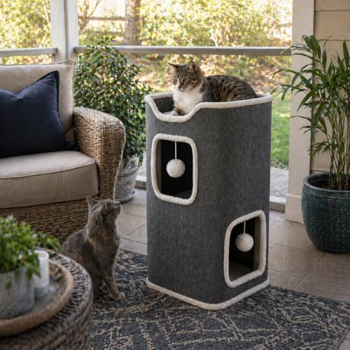 Torre plegable para gatos de interior tamaño M miniatura 2