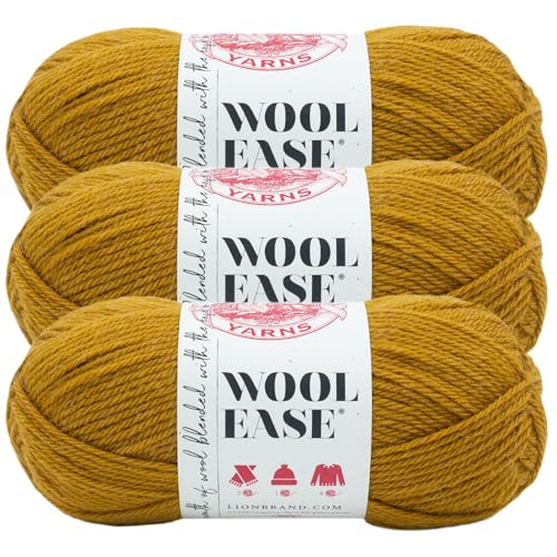 Image of (3 Pack) Lion Brand Yarn 620-087 Wool-Ease Yarn, Arrowwood