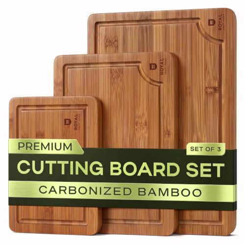 ROYAL CRAFT WOOD Wooden Cutting Boards for Kitchen Appliances Non Toxic Bamboo Board Set - image 1