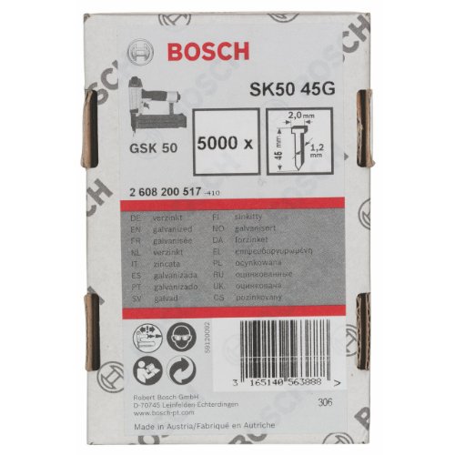 Bosch Pointe à tête fraisée SK50 45G 1 2 mm 45 mm galvanisé - vue 3
