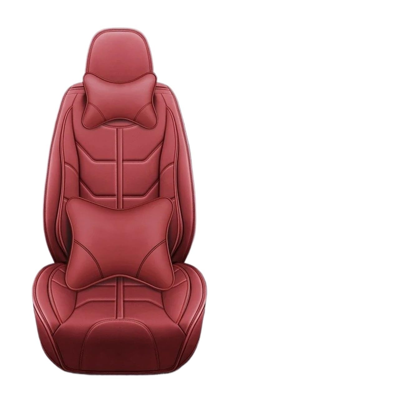Couvre-siège auto universel imperméable et résistant pour intérieur 5 places rouge