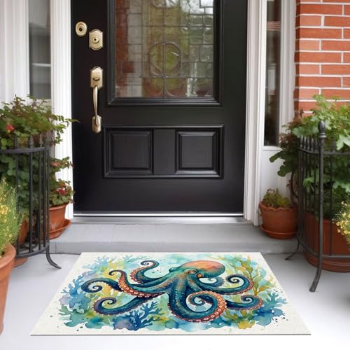 Tapis Entree Interieur Animaux Marins anti-glisse | Solution Profil Bas - 4