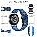 Meliya 20mm 22mm Watch Bands Quick Release Replacement Wristband, Soft Silicone Bands Breathable Sport Replacement Straps for Men Women (Black-Blue, 20mm)