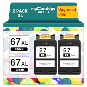 67XL Black Ink Cartridge for HP Ink...