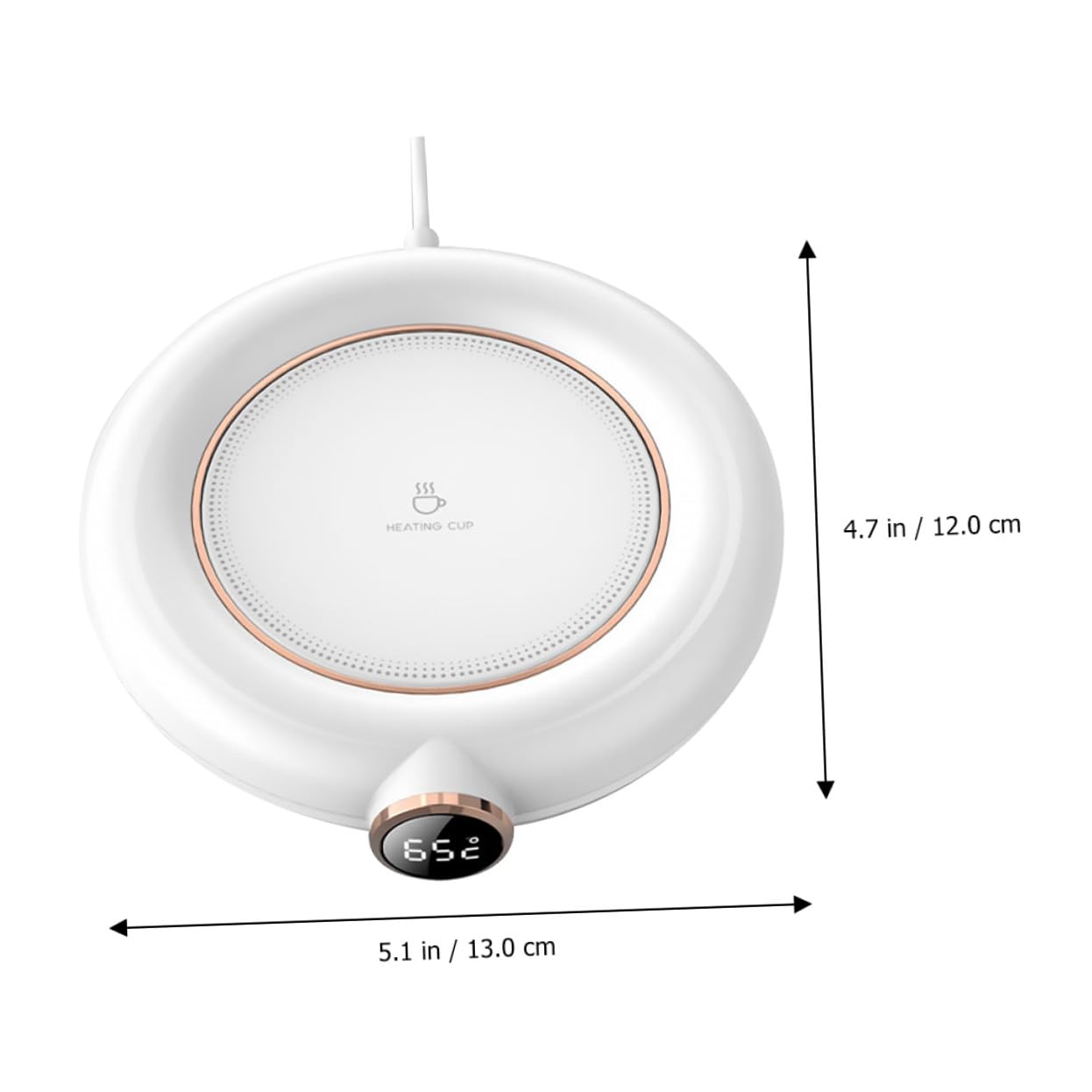 Calentador de Tazas USB Blanco de Plástico Temperatura