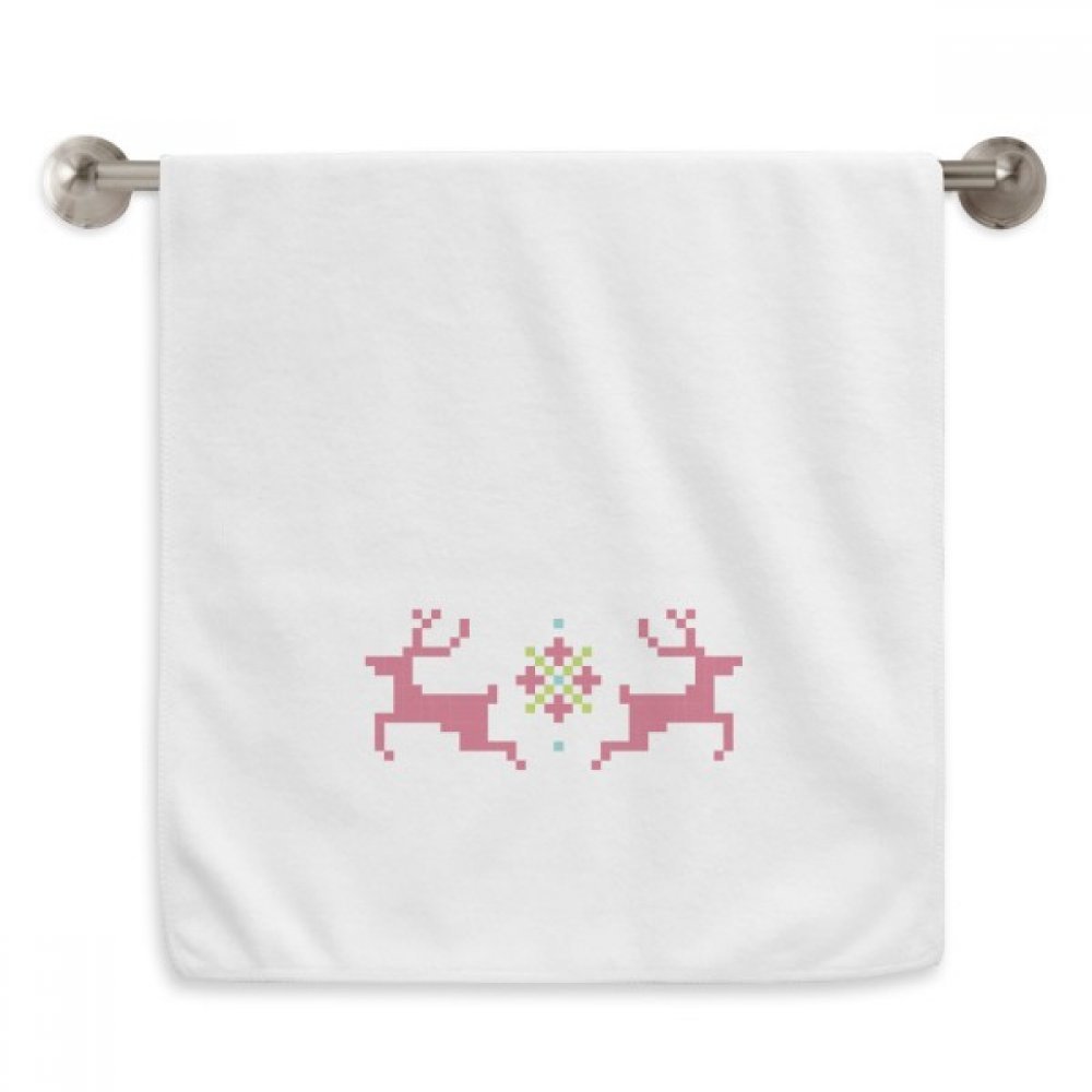 Serviettes débarbouillettes noël pixel pour décorer la salle de bain