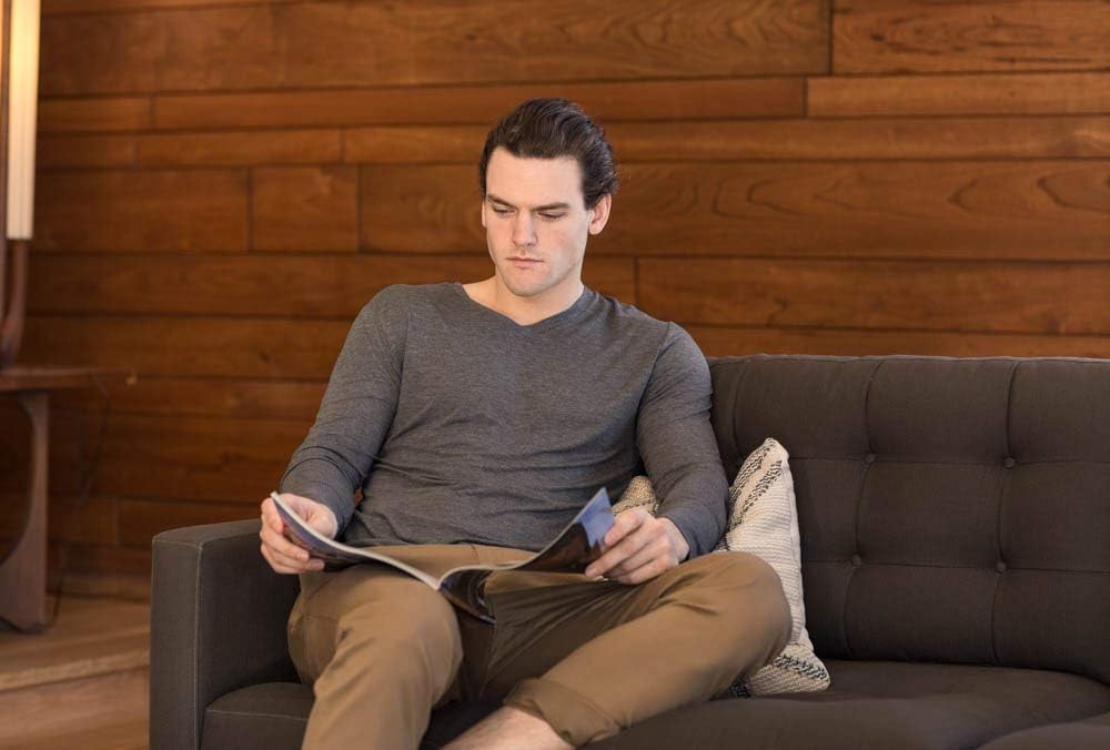 Mr. Davis Men's Long Sleeve Bamboo Viscose Base Layer Undershirt - with Stretch Fabric for a - Image 4