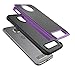 Tekcoo for Moto Z2 Force Case, for Motorola Z2 Force Sturdy Case, [Tmajor] Shock Absorbing [Purple] Rubber Silicone & Plastic Scratch Resistant Bumper Grip Hard Cases Cover for Moto Z Force 2017