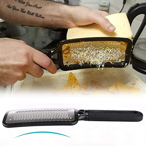 Cheese Grater Stainless Steel Handheld, Lemon Zester Tool Ginger, Garlic, Chocolate, Potato Vegetables Scraper Peeler Fine Shredder Rasp File #TOP2