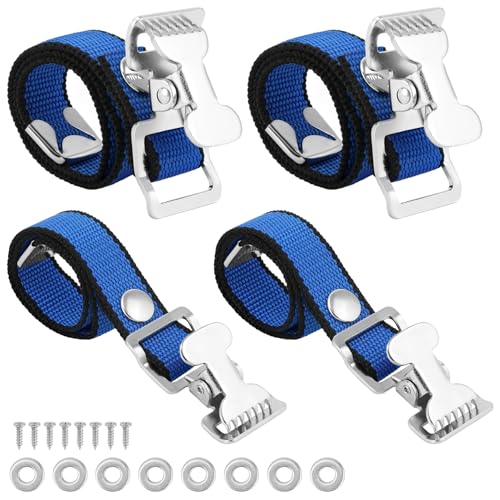 QWORK Drywall Stilts Straps Kit - 4PCS Adjustable Universal Stilts Replacement Straps for Home Improvement High Wall Painting