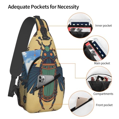 Bolso de Pecho Cruzado para Hombre y Mujer Negro miniatura 4