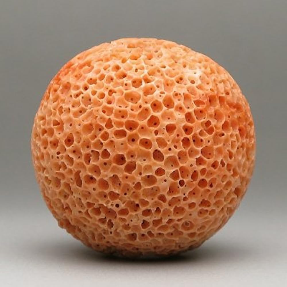 Amazon | 桃珊瑚 虫食い 32ミリ玉【アートコーラル】 | ルース