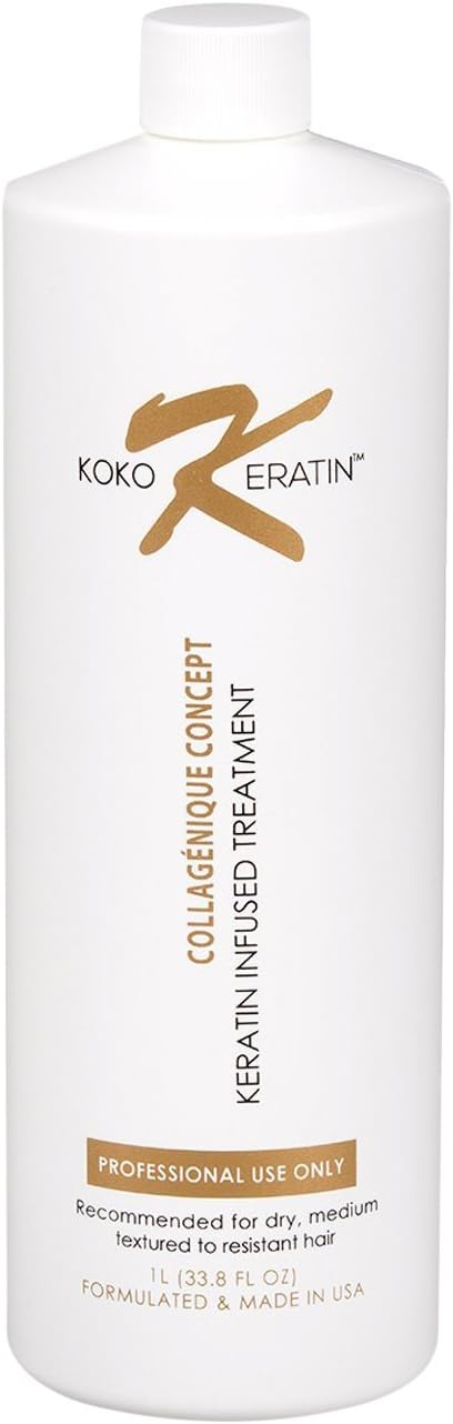 Brazilian Hair Smoothing Treatment with Collagen Proteins, 33.8 oz.
