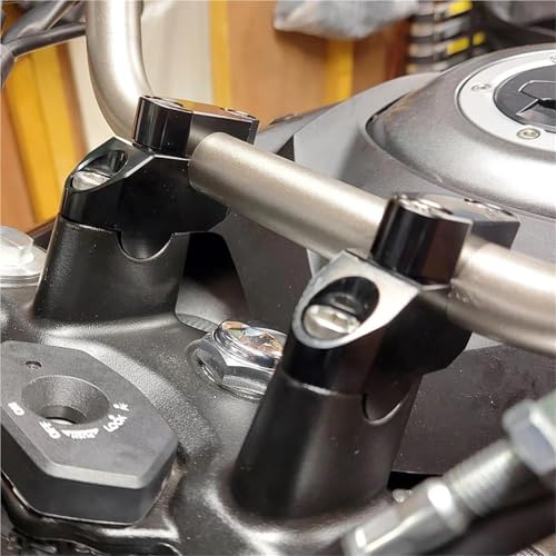 Elevador de manillar moto Suzuki V-Strom DL650 GN125 plata 2