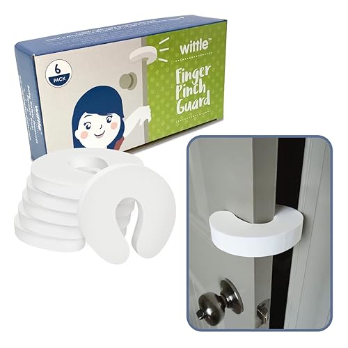 Wittle Protector de pellizcos para puerta paquete de 6 Tope de puerta a prueba de bebés con espuma suave y duradera evita que las puertas se golpeen