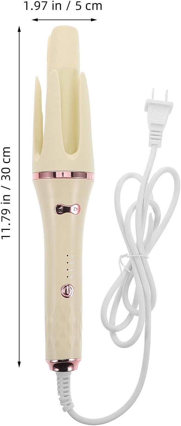 Automatic Rotating Curling Iron for Women with Ionic Hair Care and Advanced Heating, Portable Curling Wand for Home Use and Travel, Quick Heat up Hair Styling Tool