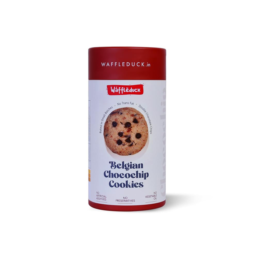 Waffleduck BELGIAN CHOCOCHIP COOKIES | Eggless Cookies with Double